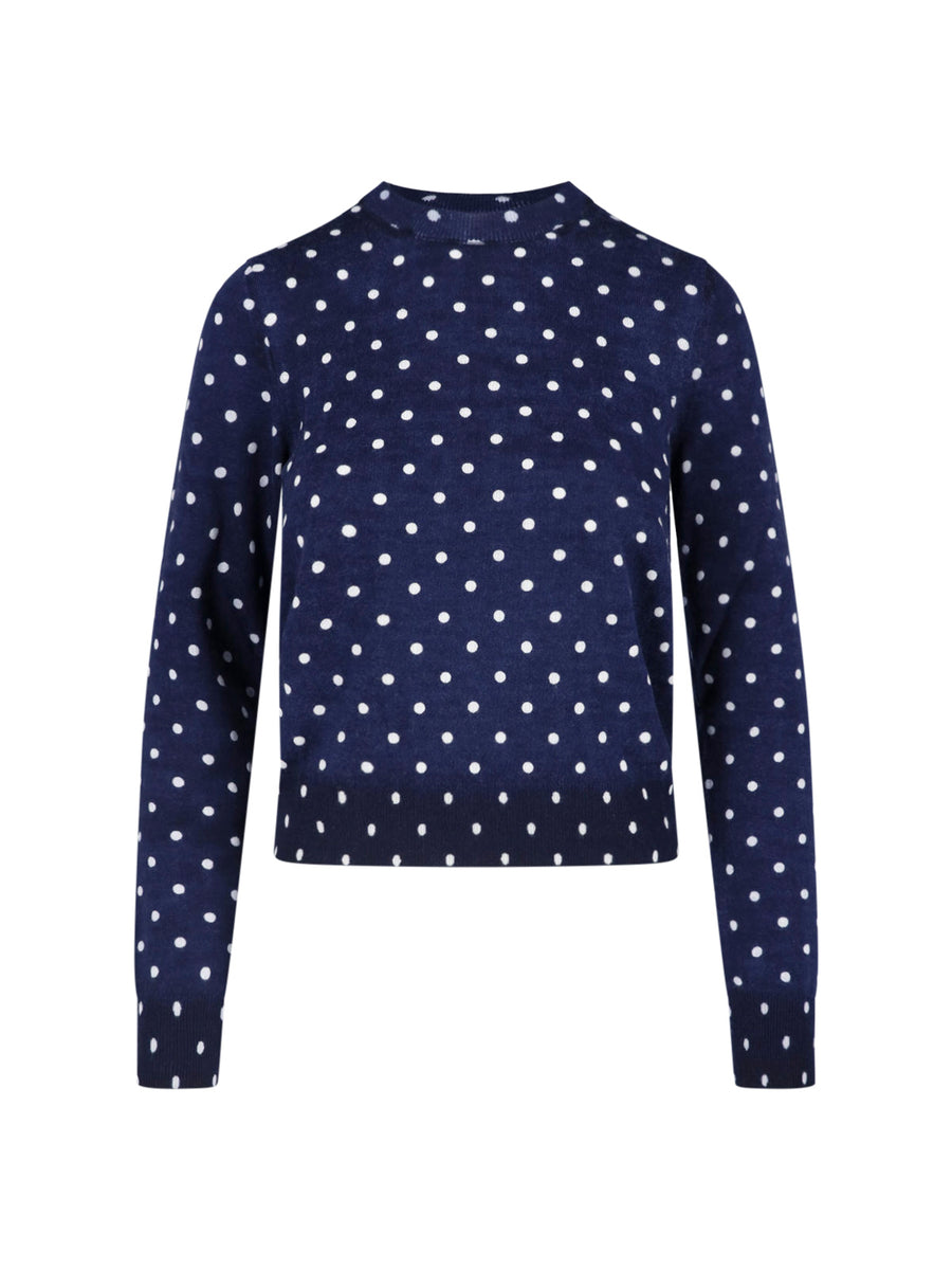 Comme des Garçons 100% Wool sweater in navy