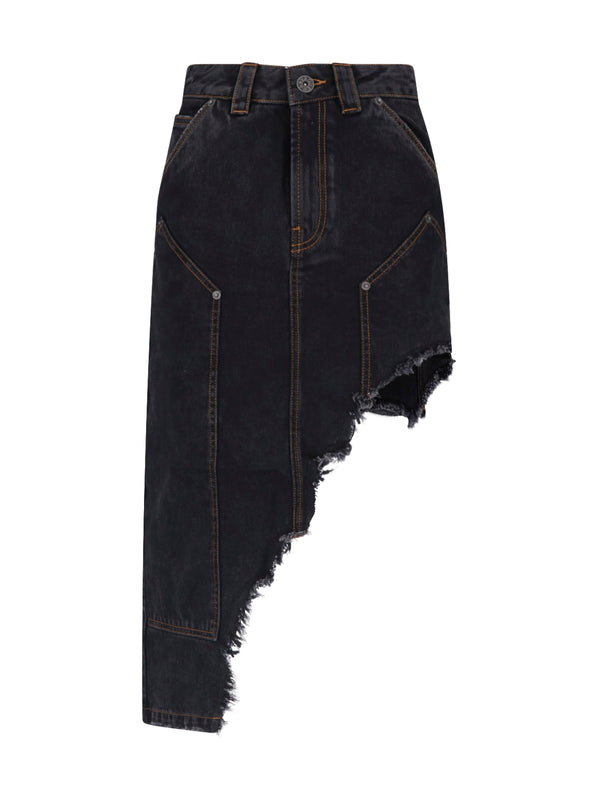 Vaquera 100% Cotton skirt in black
