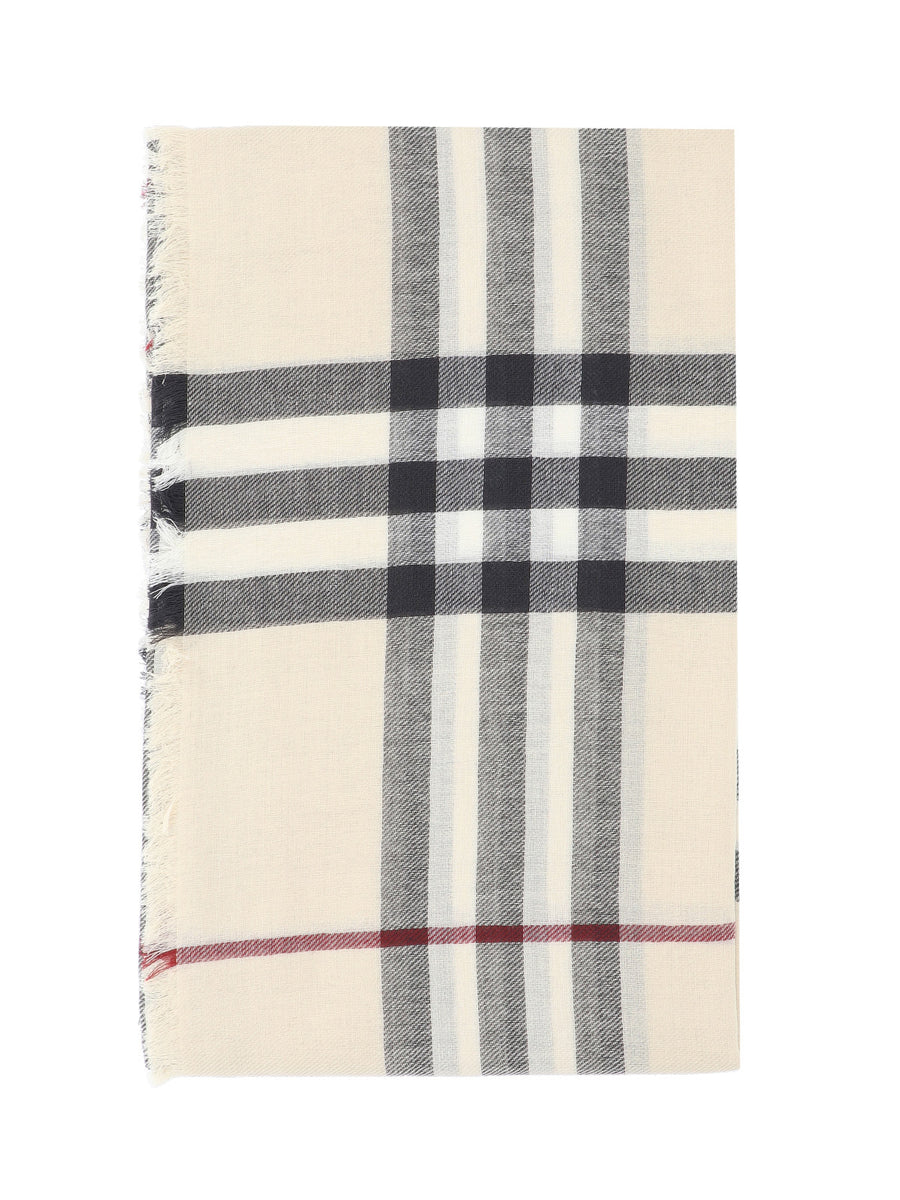 Burberry 100% wool scarf in cream
