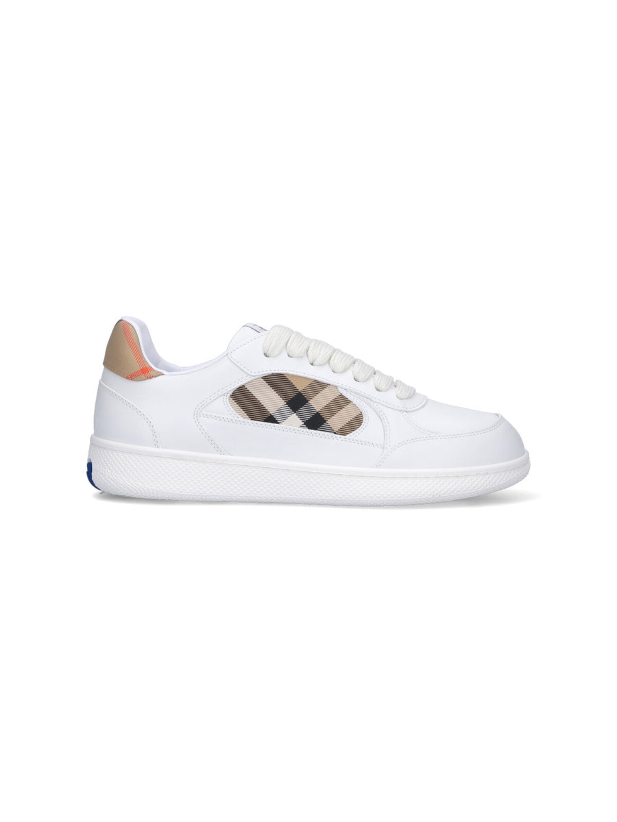 Burberry 74% Calf Leather sneaker in white