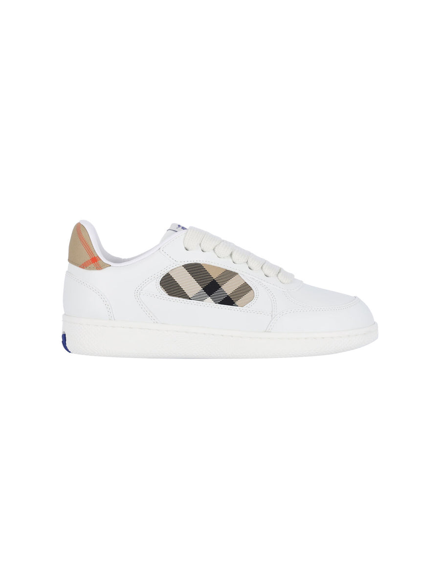 Burberry 77% Calf Leather sneaker in white
