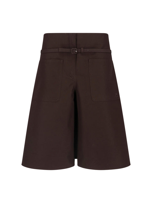 CourrèGes 100% Cotton shorts in brown