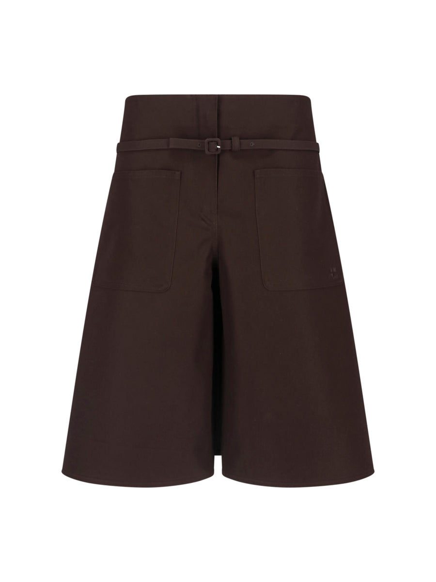 CourrèGes 100% Cotton shorts in brown