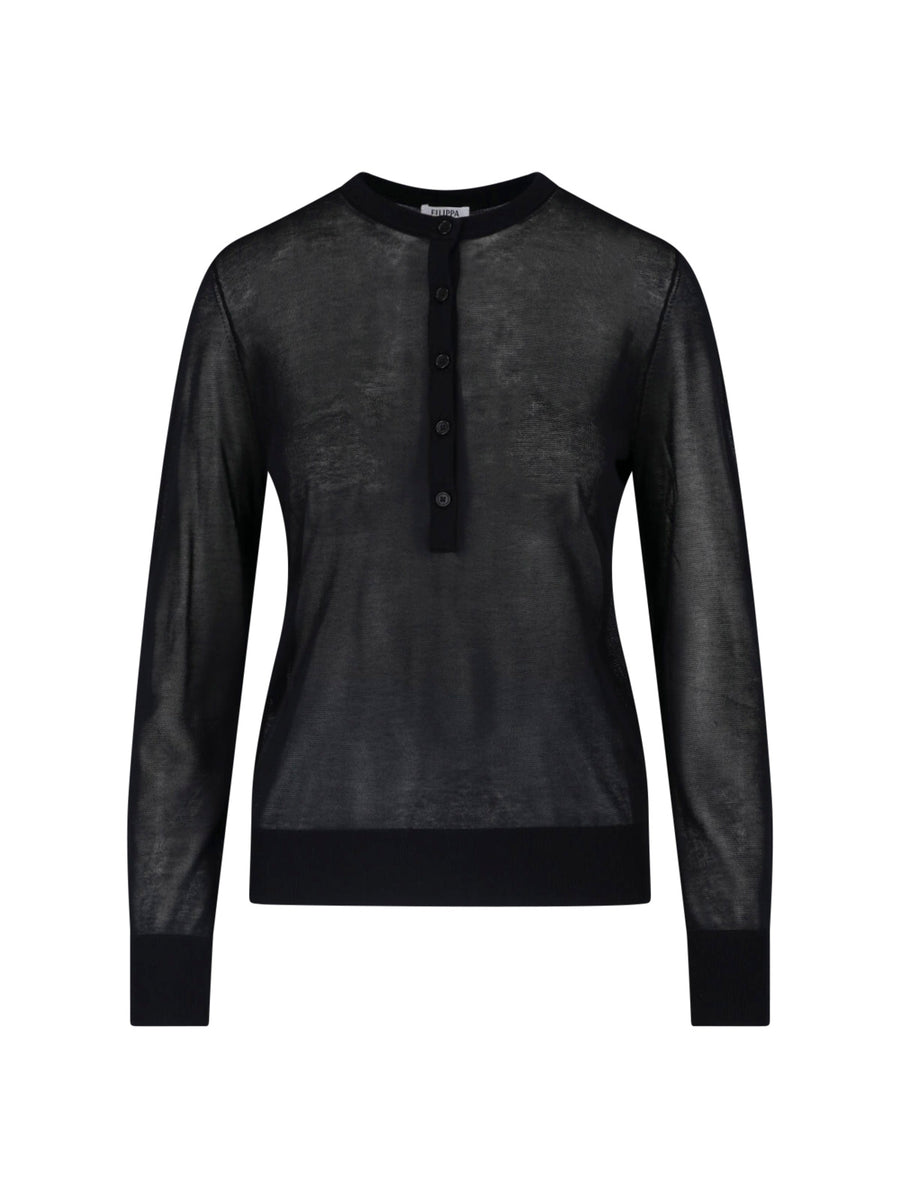 Filippa K Linen blend sweater in black