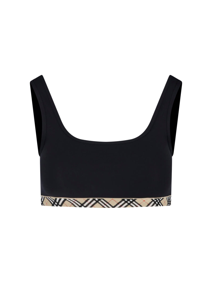 Burberry 84% Polyamide swim top in black