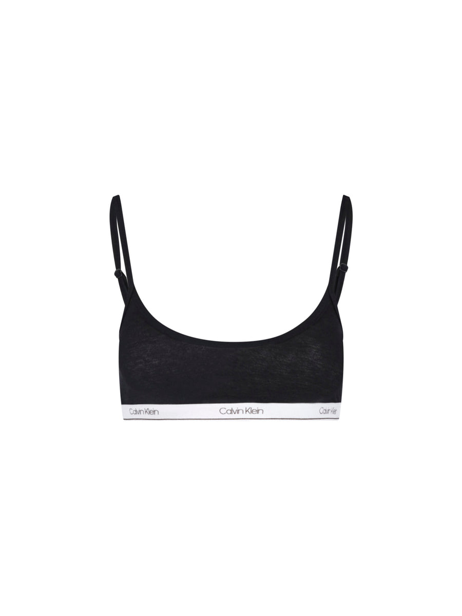Calvin Klein 67% Cotton bralette in black