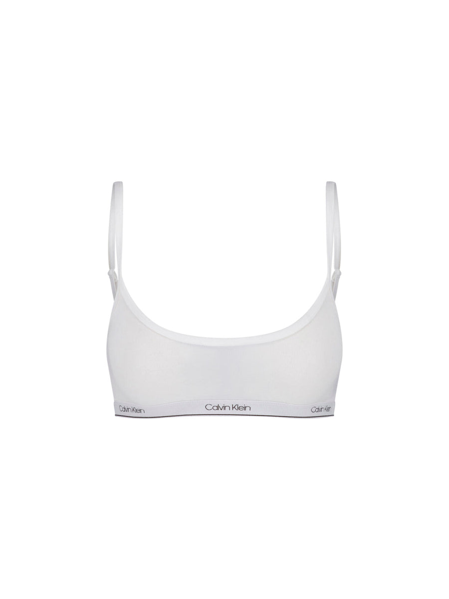Calvin Klein 67% Cotton bralette in white