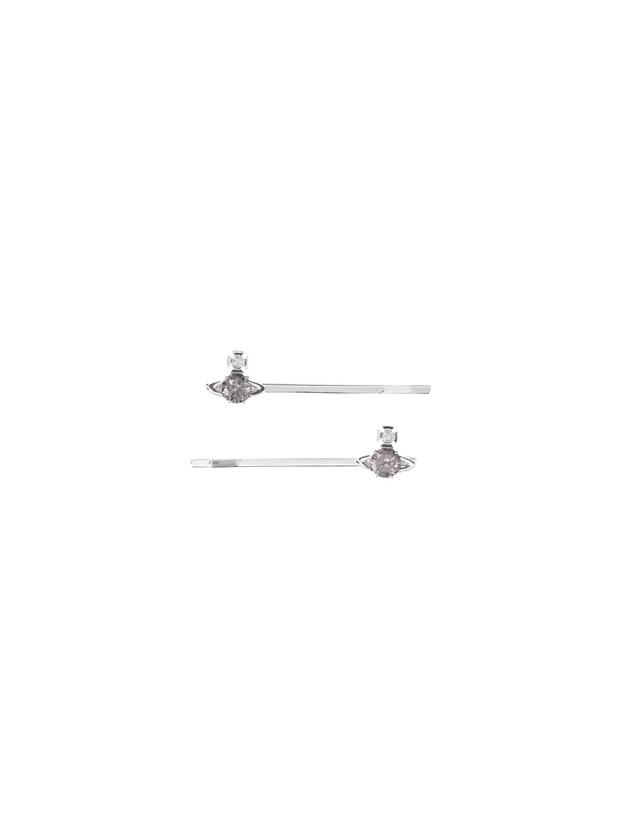 Vivienne Westwood 100% Brass hair clips in silver