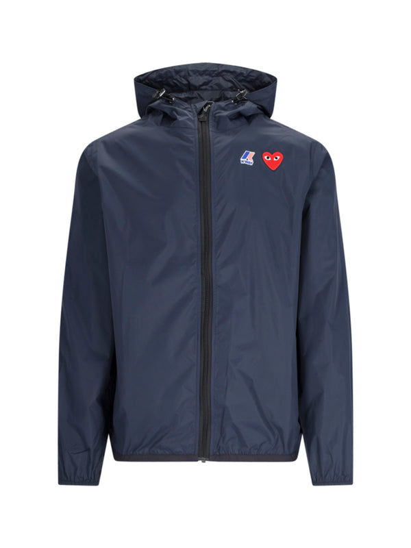 Comme Des Garcons Play 100% Nylon jacket in navy