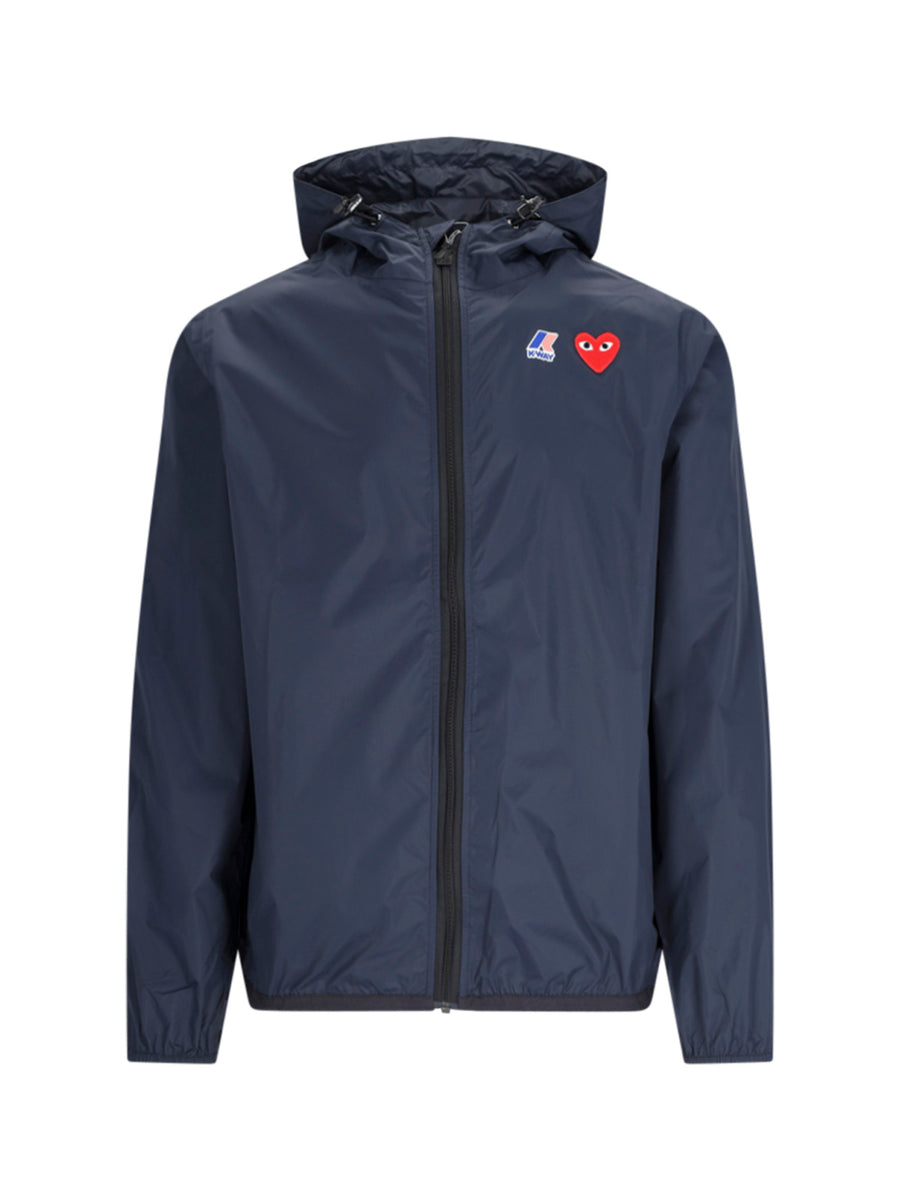 Comme Des Garcons Play 100% Nylon jacket in navy