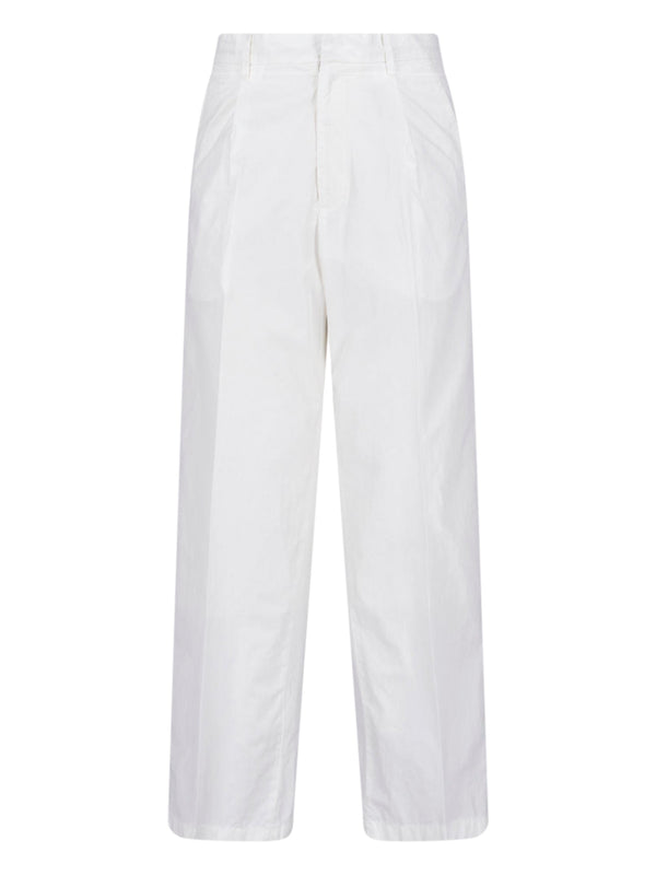 Auralee 100% Cotton trousers in white