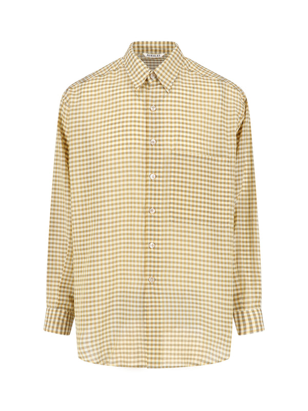 Auralee 100% Cotton shirt in beige