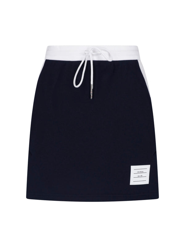 Thom Browne 100% Cotton skirt in navy