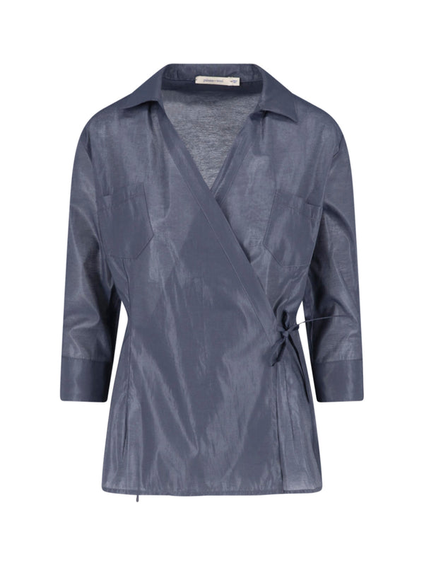 Paloma Wool 73% Organic Cotton blouse in blue