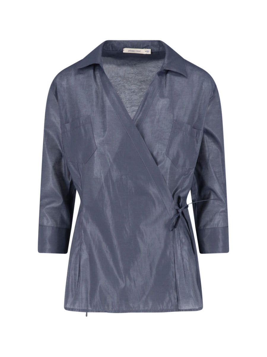 Paloma Wool 73% Organic Cotton blouse in blue