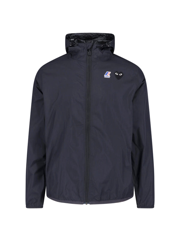 Comme Des Garcons Play 100% Nylon jacket in black
