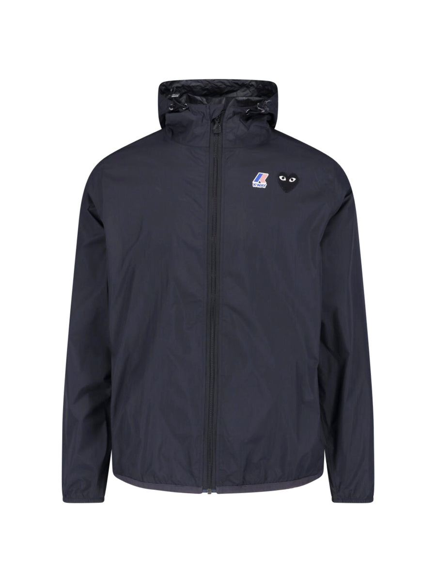 Comme Des Garcons Play 100% Nylon jacket in black