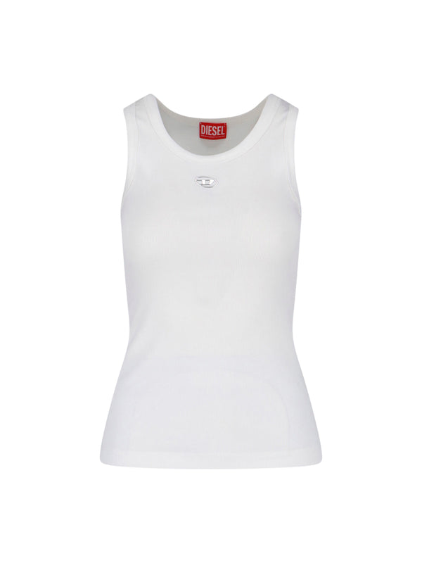 Diesel 94% Cotton tank top in white