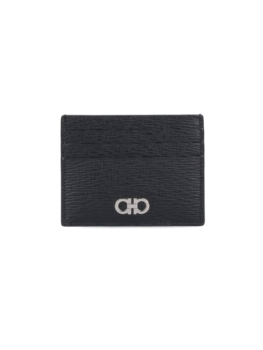 Ferragamo 100% calf leather wallet in black