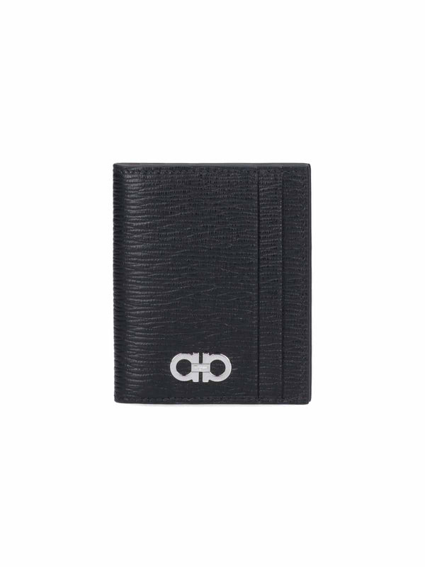 Ferragamo 100% calf leather wallet in black
