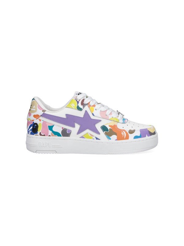 Bape Canvas sneaker in white