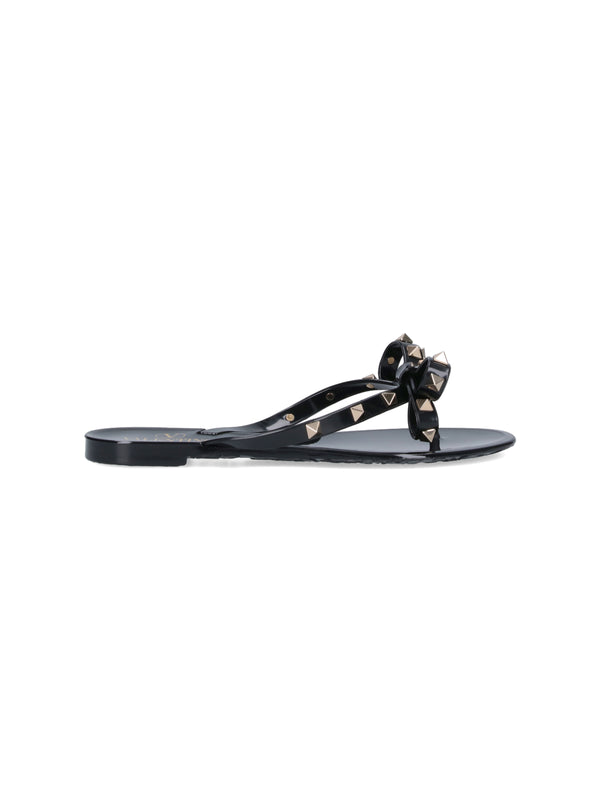 Valentino Garavani 100% Polyvinyl Chloride sandal in black