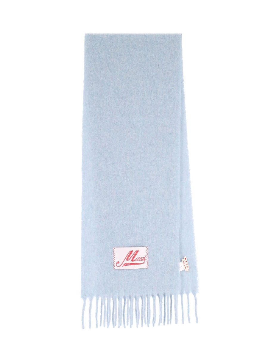Marni 80% Alpaca scarf in light blue