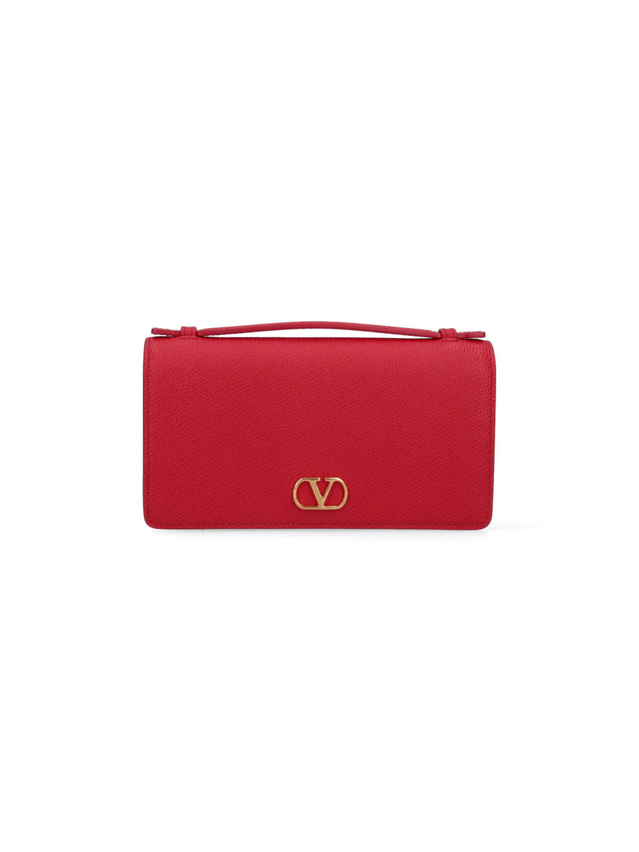 Valentino Garavani 100% calf leather wallet in red