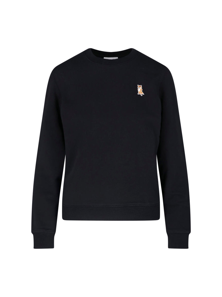 Maison Kitsune' 100% Cotton sweater in black
