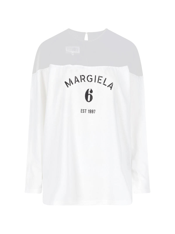 MM6 Maison Margiela 100% Cotton t-shirt in white