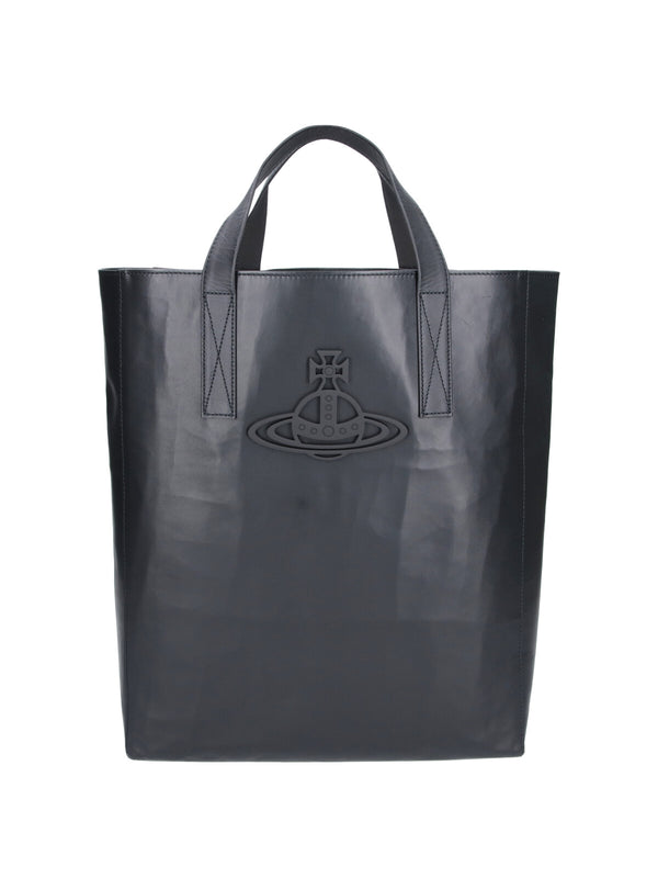 Vivienne Westwood 100% Cow Leather tote bag in black