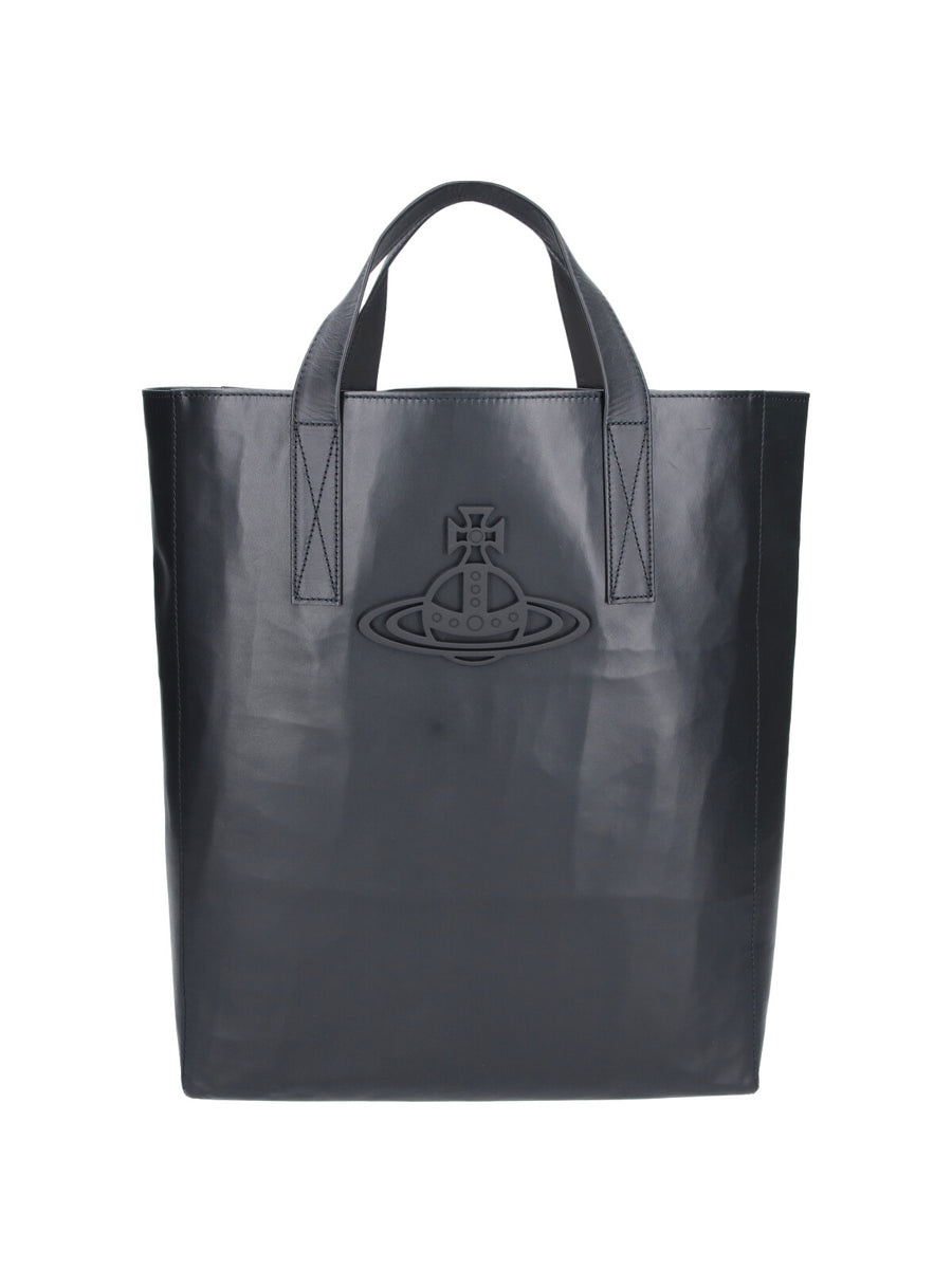 Vivienne Westwood 100% Cow Leather tote bag in black