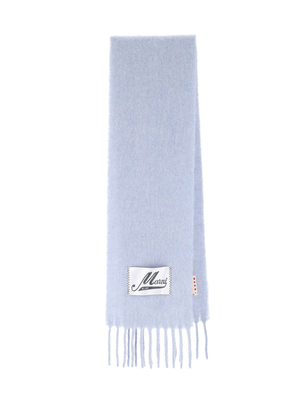 Marni 80% Alpaca scarf in blue