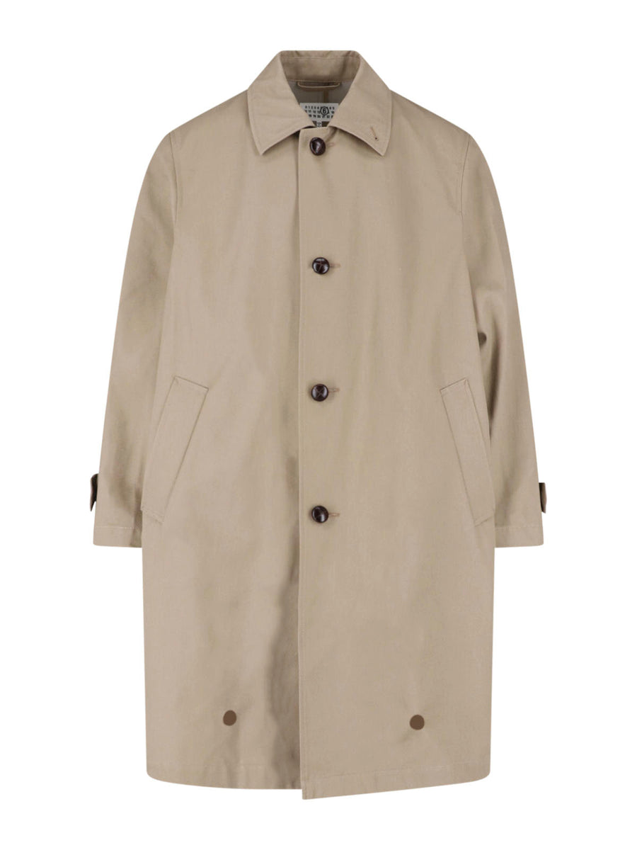 MM6 Maison Margiela 100% Cotton coat in beige