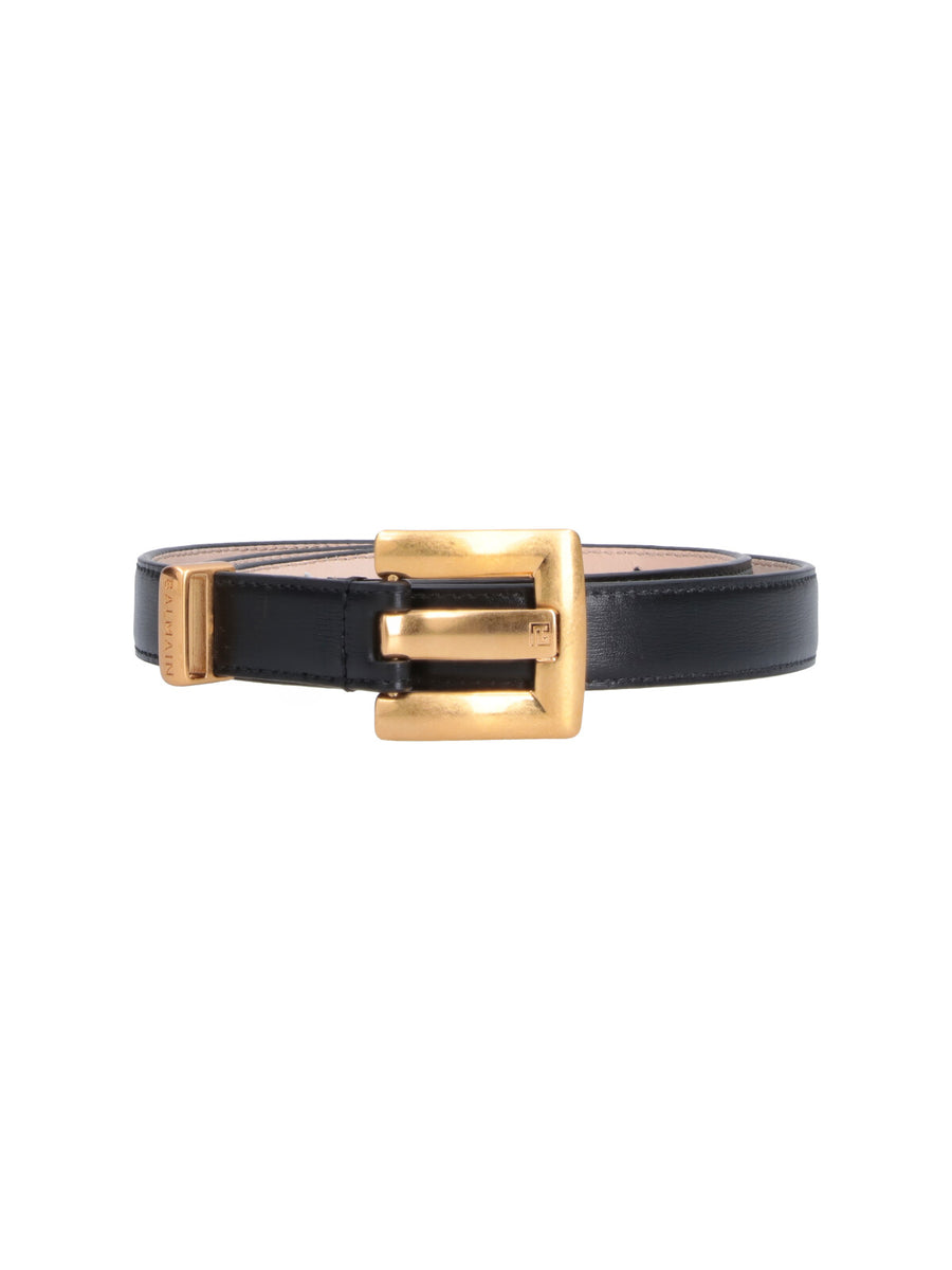 Balmain 100% calf leather belt in black
