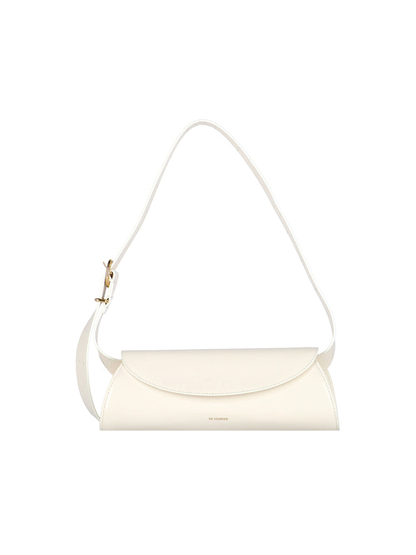 Jil Sander 100% Bovine leather shoulder bag in white