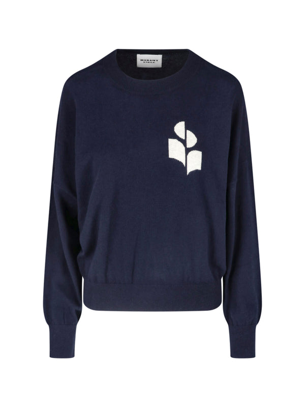 Marant Etoile 70% Cotton sweater in navy