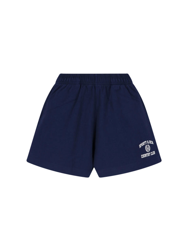Sporty & Rich Cotton blend shorts in navy
