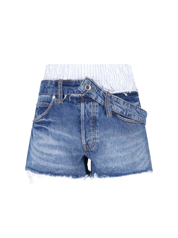 Alexander Wang 100% Cotton denim shorts in blue