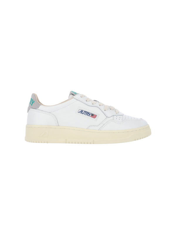 Autry Upper: 90% Cow Leather sneaker in white