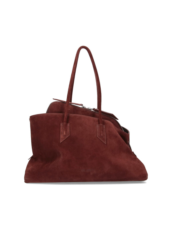 The Attico Suede shoulder bag in brown