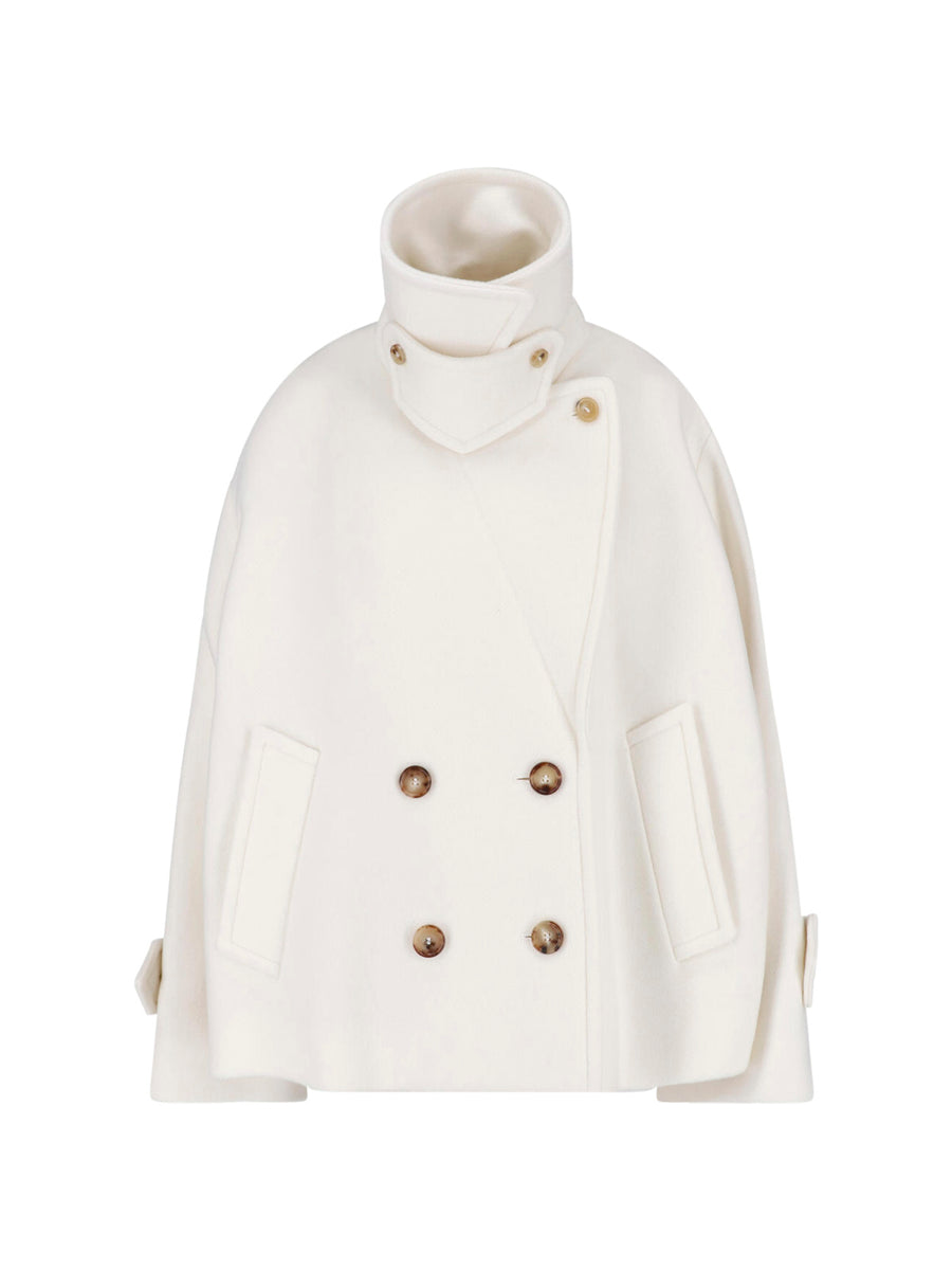 Chloè 80% Virgin Wool coat in white