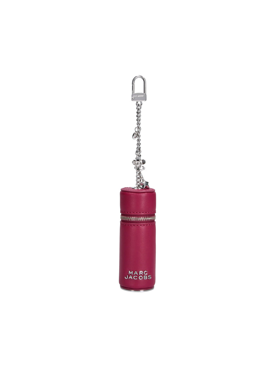 Marc Jacobs 100% Split Cow Leather with Polyurethane Coating key case in pink