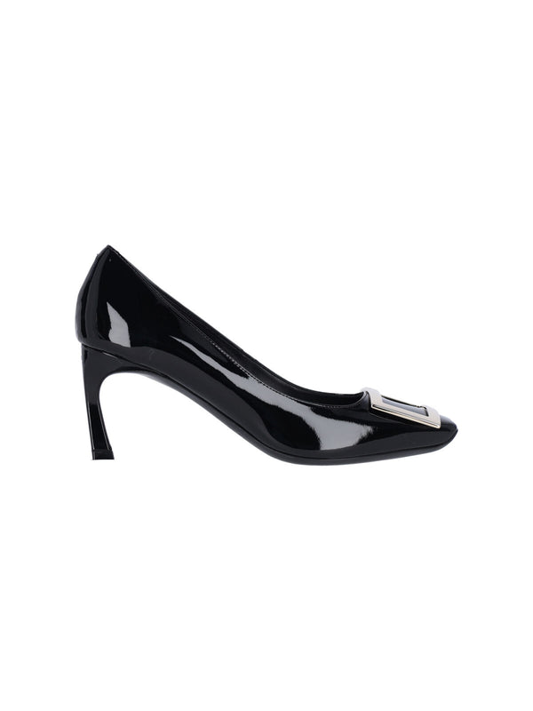 Roger Vivier 100% Calf Leather; Lining: 100% Sheep Leather; Insole Lining: 100% Sheep Leather heel in black