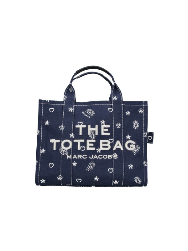 Marc Jacobs 100% Cotton tote bag in navy