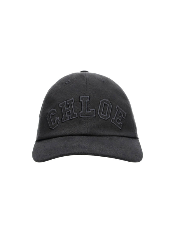 Chloè 26AHC04CTN 100% Cotton baseball cap in black