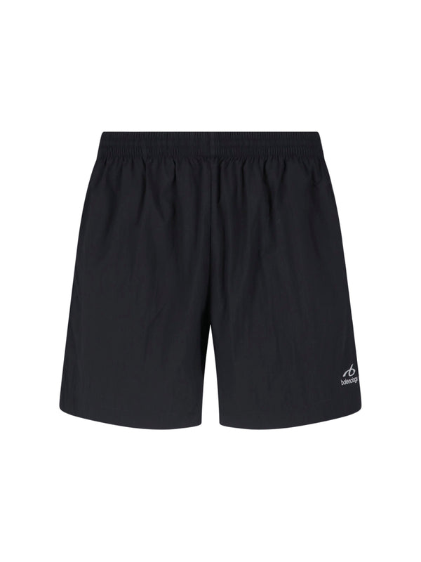 Balenciaga 100% Polyamide swim shorts in black
