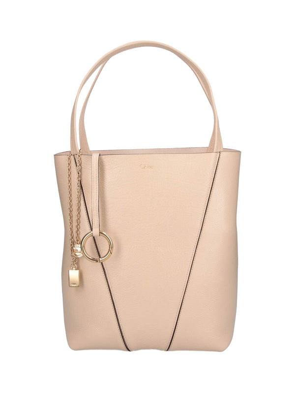 Chloè 100% Cow Leather shoulder bag in beige