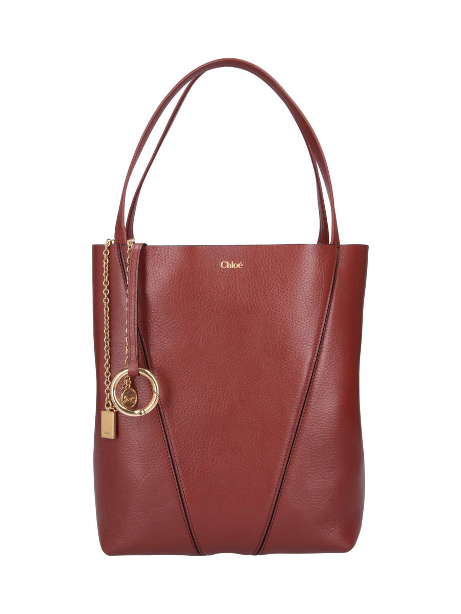 Chloè 100% Cow Leather shoulder bag in burgundy