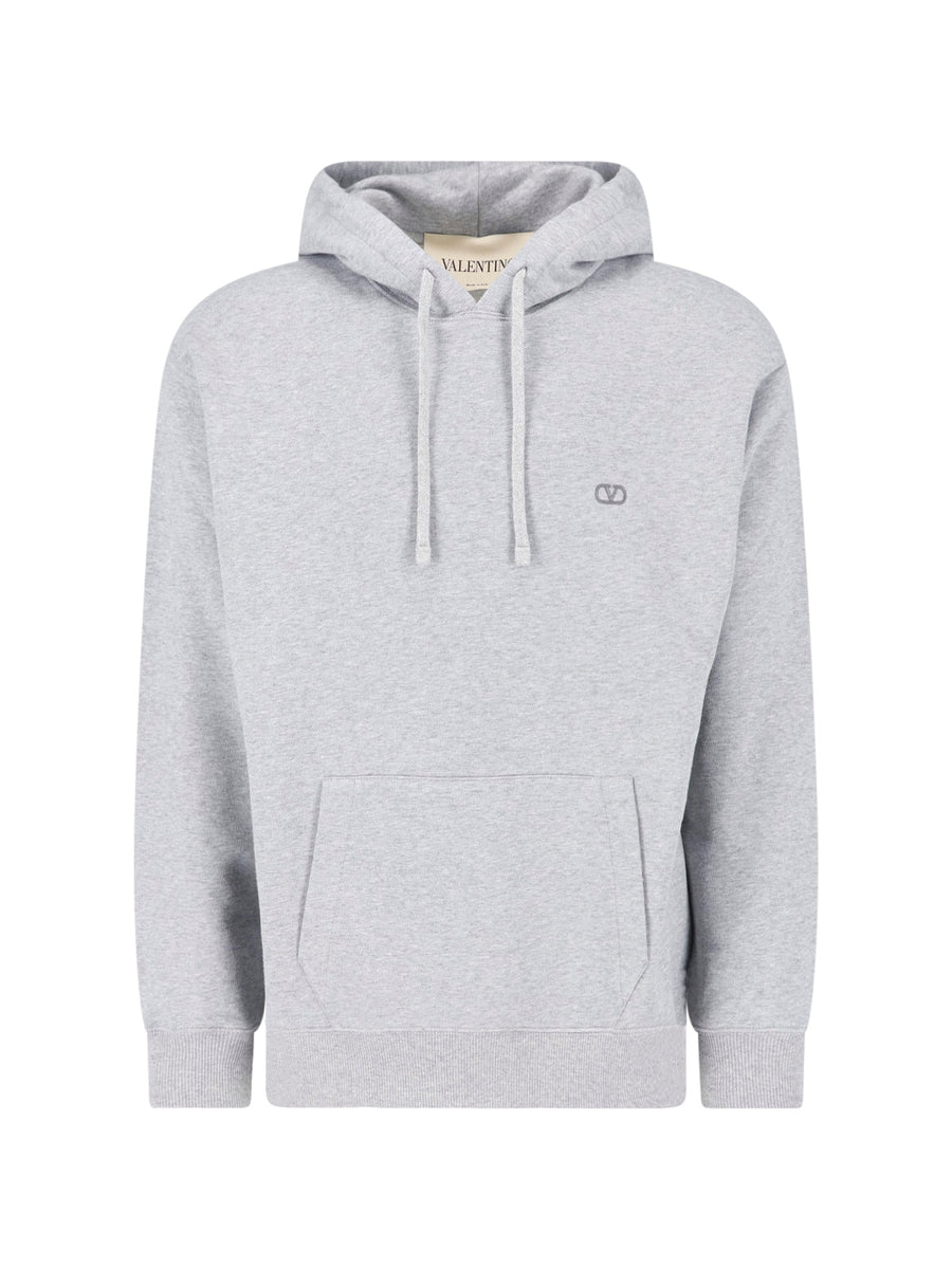 Valentino Cotton blend hoodie in gray
